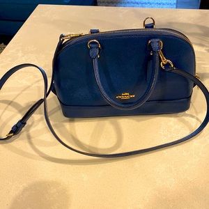 Blue Coach handbag